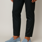 Suede Loafers with White Sole for Men