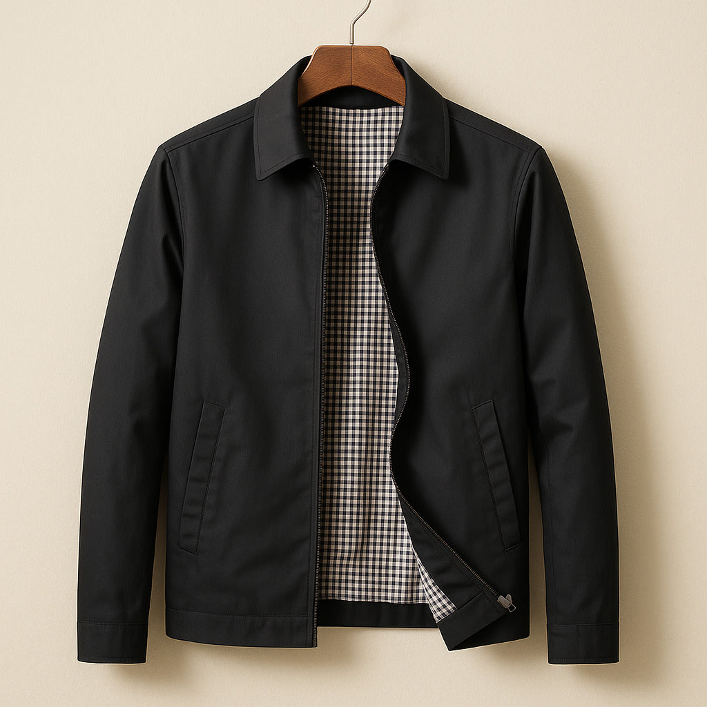 Zip-Up Harrington Jacket for Men