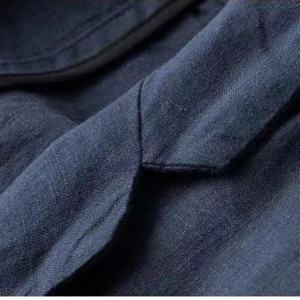 Linen Notch Lapel Suit Set for Men