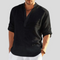 Linen Henley Shirt for Men