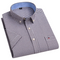 Button-Down Pinstripe Short Sleeve Shirt for Men