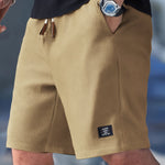 Ribbed Knit Relaxed Fit Shorts for Men