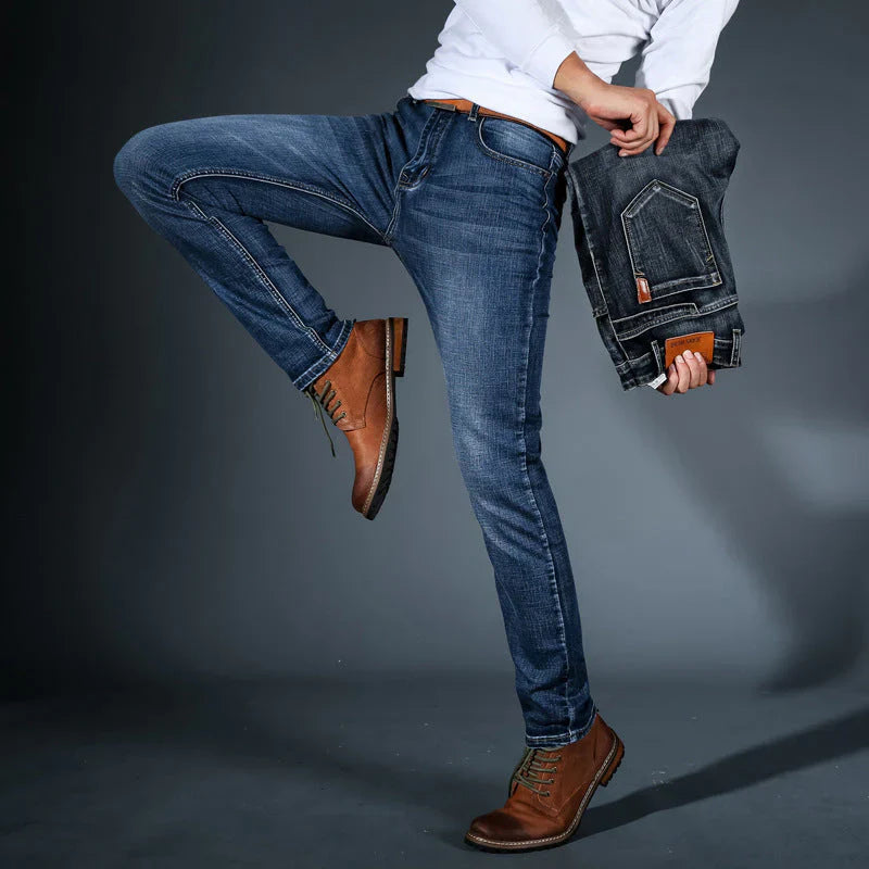 Straight Leg Stretch Jeans for Men