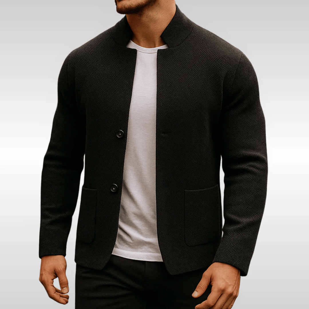 Button-Up Knit Cardigan for Men