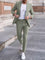 Linen Straight Leg Blazer Set for Men