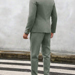 Linen Straight Leg Blazer Set for Men