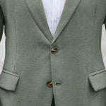 Linen Straight Leg Blazer Set for Men