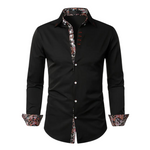Slim Fit Paisley Button-Down Shirt for Men