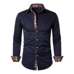 Slim Fit Paisley Button-Down Shirt for Men
