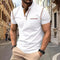 Short Sleeve Polo Shirt with Chest Pocket for Men