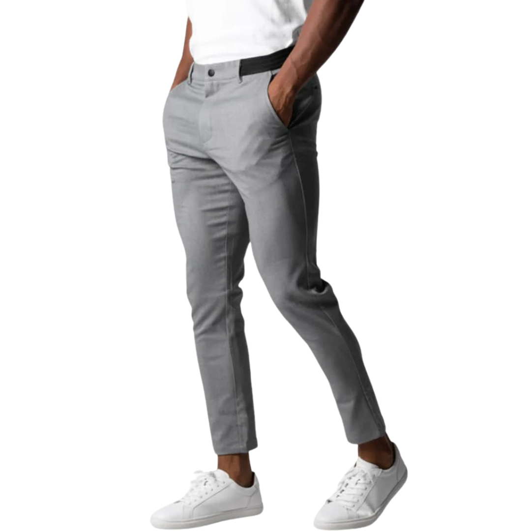 Straight Leg Stretch Chino Trousers for Men