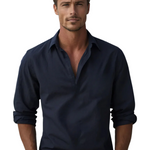Long-Sleeved Collared Shirt for Men