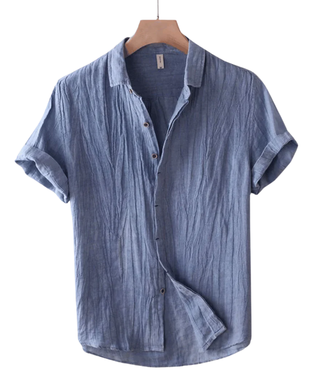 Linen Short Sleeve Button-Down Shirt for Men