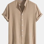 Short Sleeve Stand Collar Set for Men