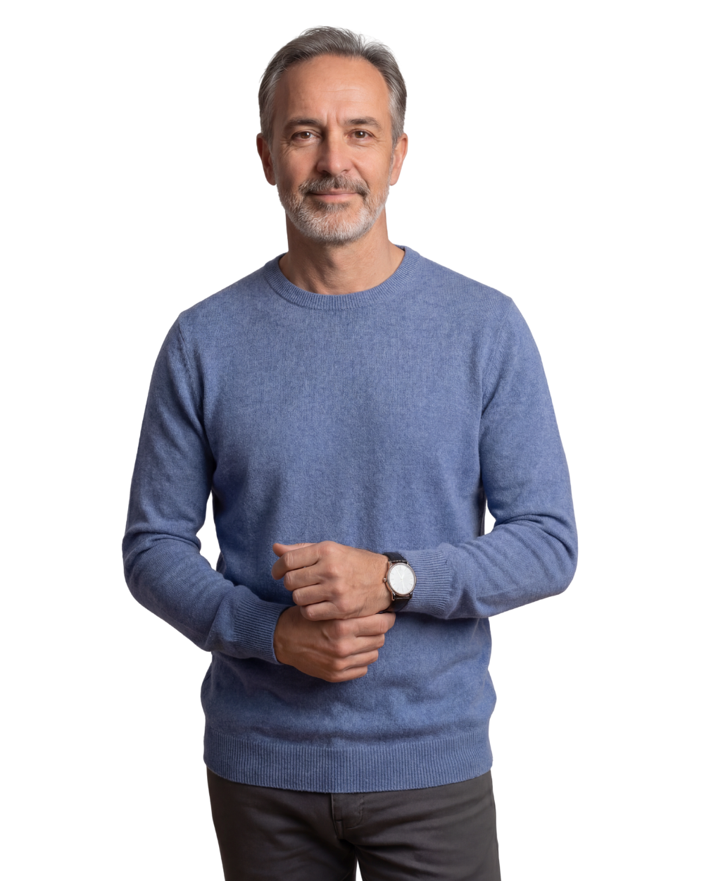 Crew Neck Cashmere Jumper for Men