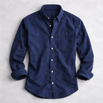Button-Down Denim Overshirt for Men