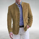 Single-Breasted Linen Blazer for Men