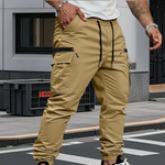 Cargo Jogger Trousers with Zip Pockets for Men