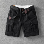 Cotton Cargo Shorts with Belt Loops for Men