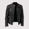 Zip-Up Leather Jacket for Men