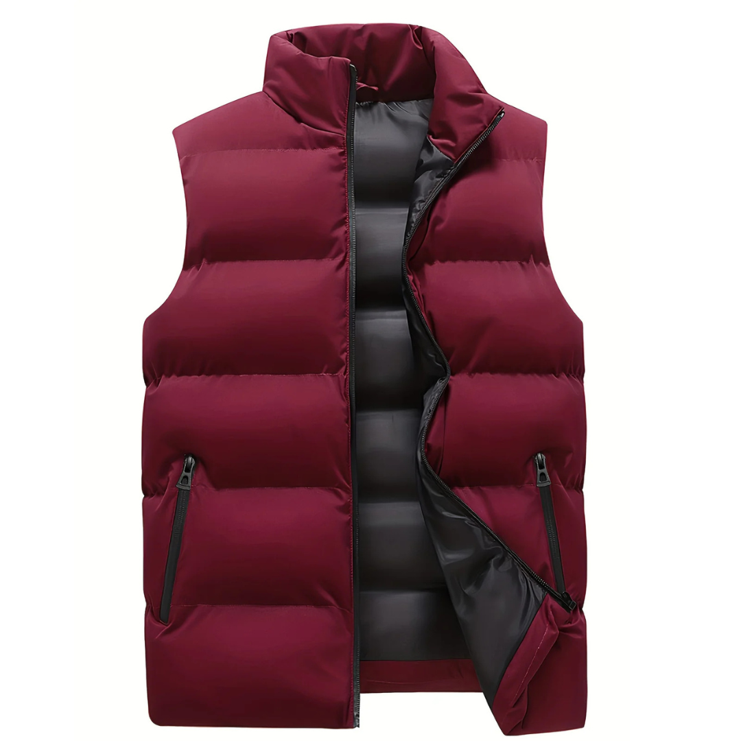 Quilted Zip-Up Gilet for Men