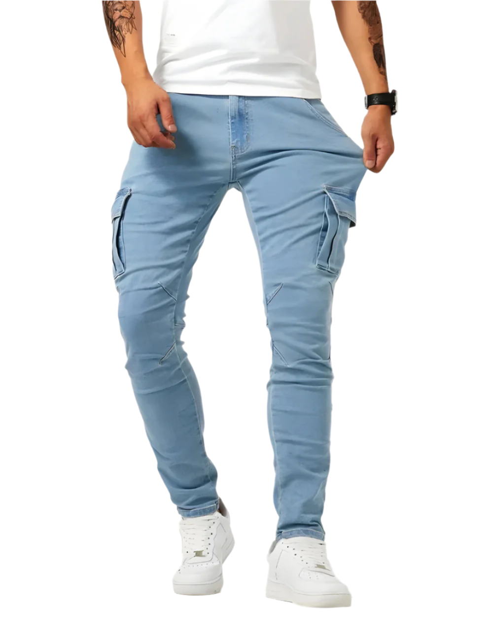 Slim Fit Cargo Trousers for Men
