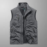 Multi Pocket Zip-Up Utility Vest for Men