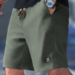 Ribbed Knit Relaxed Fit Shorts for Men