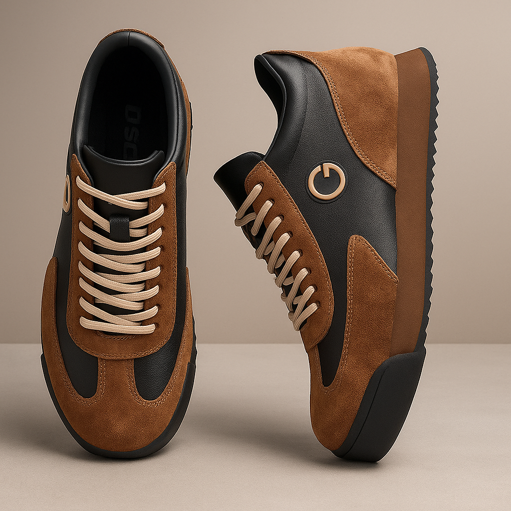 Suede Lace-Up Trainer Shoes for Men