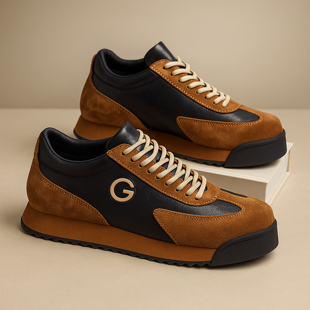 Suede Lace-Up Trainer Shoes for Men