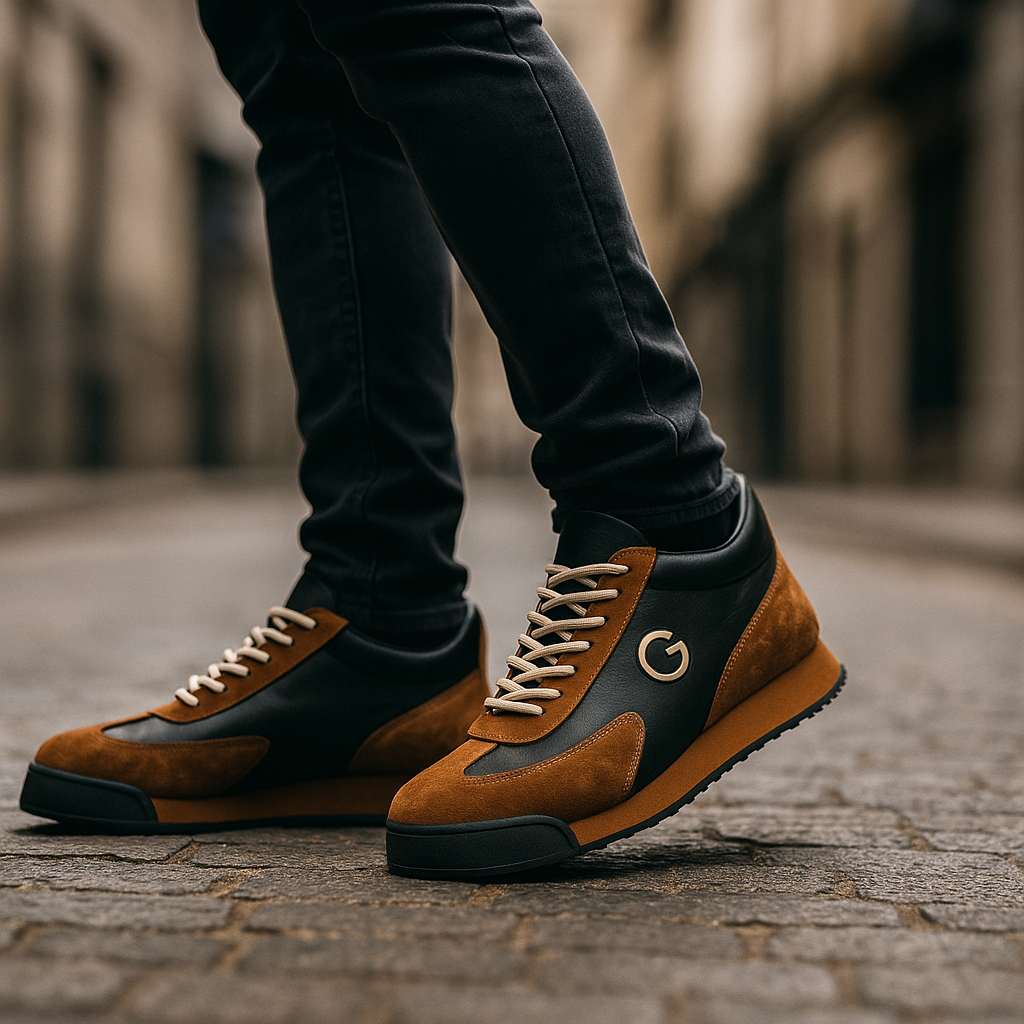 Suede Lace-Up Trainer Shoes for Men