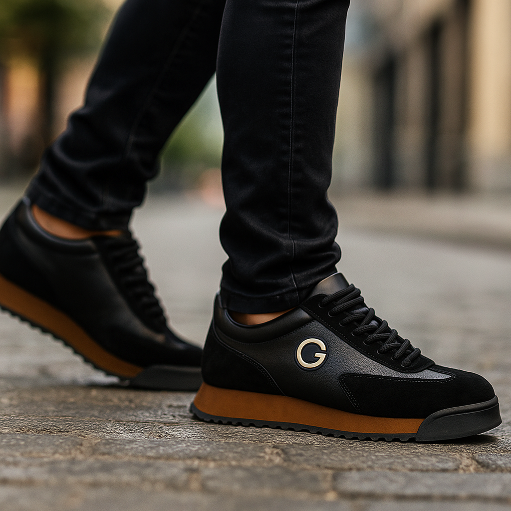 Suede Lace-Up Trainer Shoes for Men