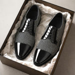 Patent Cap Toe Lace-Up Oxford for Men