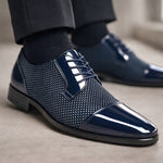 Patent Cap Toe Lace-Up Oxford for Men
