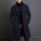 Long Wool Overcoat with Lapel Collar for Men