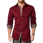 Slim Fit Paisley Button-Down Shirt for Men