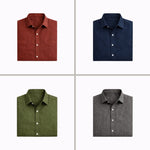 Linen Long Sleeve Collared Shirt for Men