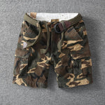 Cotton Cargo Shorts with Belt Loops for Men