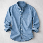 Button-Down Denim Overshirt for Men
