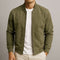 Suede Zip-Up Bomber Jacket for Men