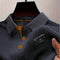 Textured Button-Down Polo Shirt for Men