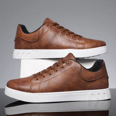 Lace-Up Low-Top Canvas Trainers for Men