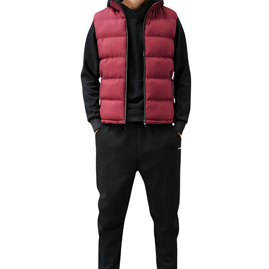 Quilted Zip-Up Gilet for Men
