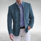 Single-Breasted Linen Blazer for Men
