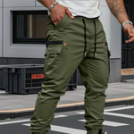 Cargo Jogger Trousers with Zip Pockets for Men