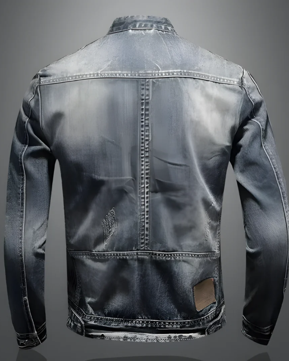 Zip-Up Denim Jacket for Men