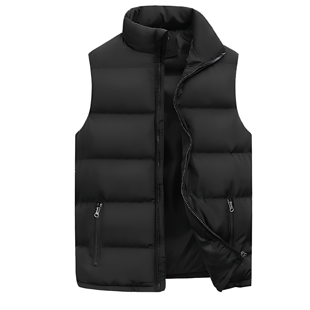 Quilted Zip-Up Gilet for Men