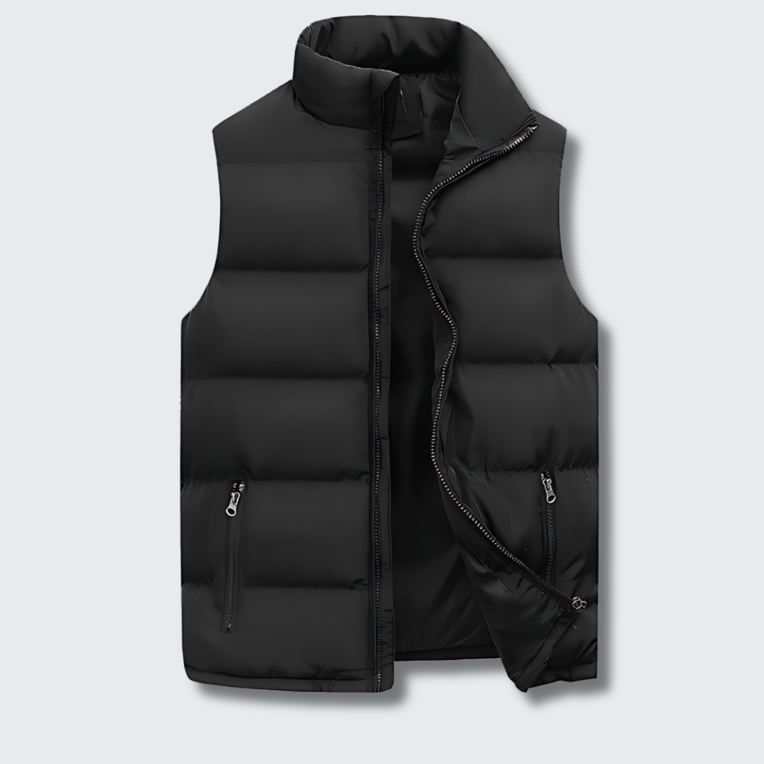 Quilted Zip-Up Gilet for Men
