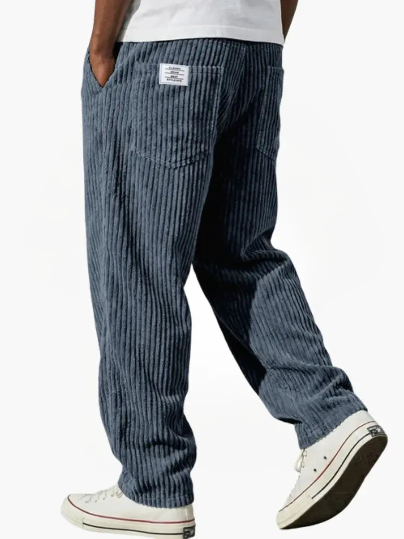 Straight Leg Corduroy Trousers for Men