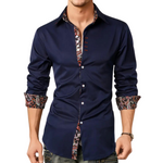 Slim Fit Paisley Button-Down Shirt for Men